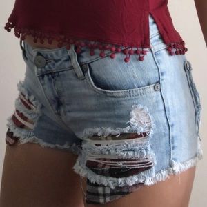 Denim shorts